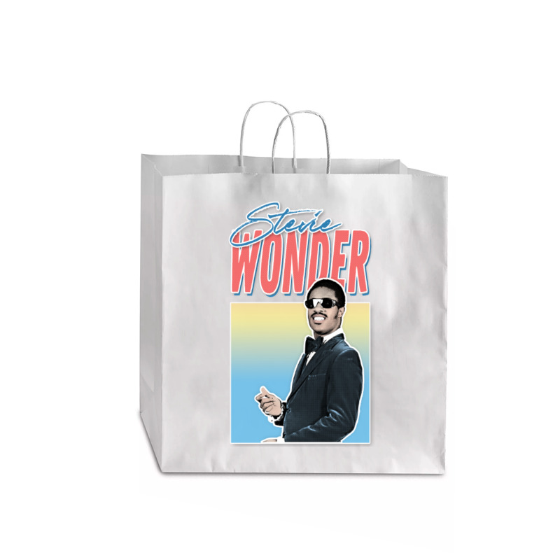 C:\users\dell\desktop\l2\chung 7\stevie Wonder Stevie Wonder _ Retro A Jumbo Paper Bag - 18 X 7 X 18 3/4 | Artistshot