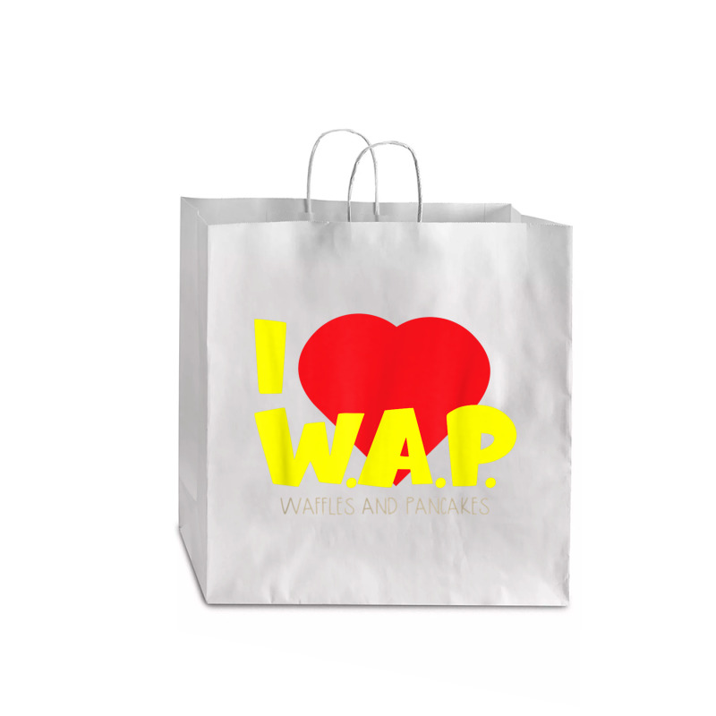 I (heart) W.a.p.   Song Parody   I Heart Pancakes & Waffles T Shirt Jumbo Paper Bag - 18 X 7 X 18 3/4 | Artistshot