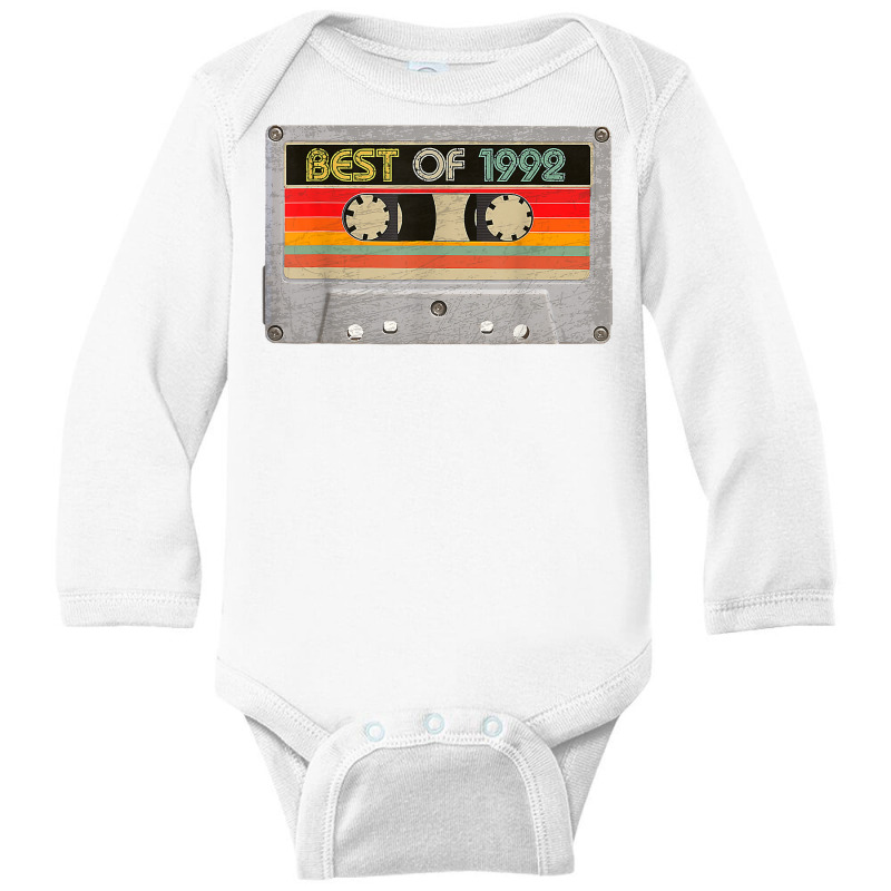 Best Of 1992 30th Birthday Gifts Cassette Tape Vintage T Shirt Long Sleeve Baby Bodysuit by phuongvu | Artistshot