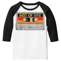 Best Of 1992 30th Birthday Gifts Cassette Tape Vintage T Shirt Youth 3/4 Sleeve | Artistshot