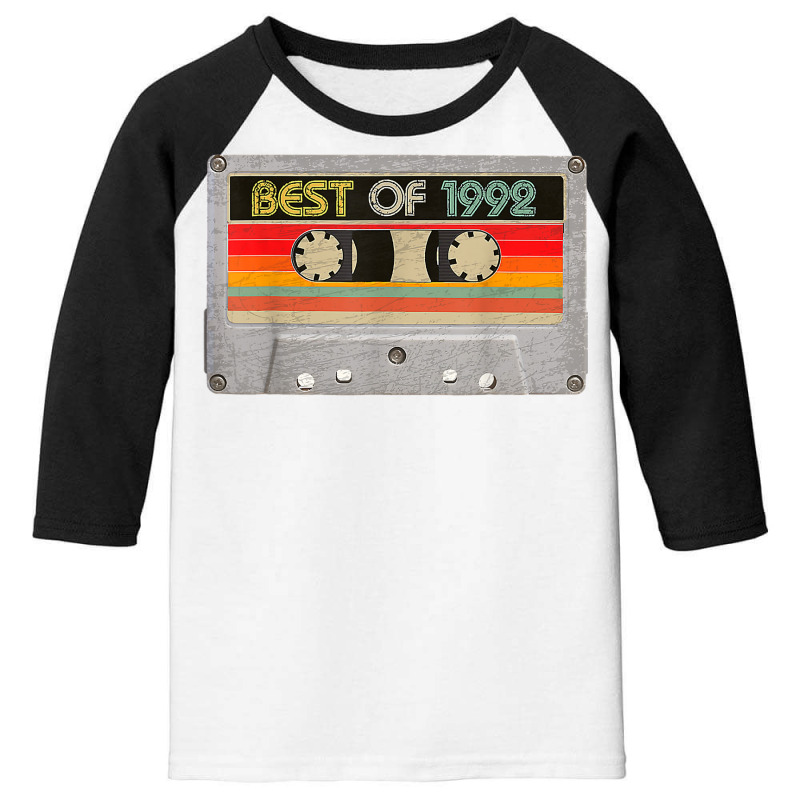 Best Of 1992 30th Birthday Gifts Cassette Tape Vintage T Shirt Youth 3/4 Sleeve by phuongvu | Artistshot