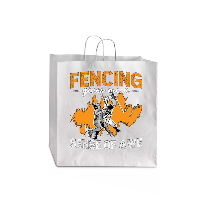 Fencing Fencing Gives Me A Sense Of Longswords Duel Fencer Jumbo Paper Bag - 18 X 7 X 18 3/4 | Artistshot