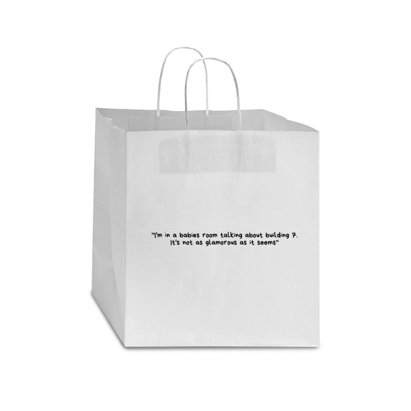 Tim Dillon X Building 7 (black Text) Star Paper Bag - 13 X 7 X 13 | Artistshot