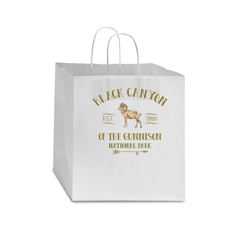 Black Canyon Of The Gunnison National Park Design T Shirt Star Paper Bag - 13 X 7 X 13 | Artistshot