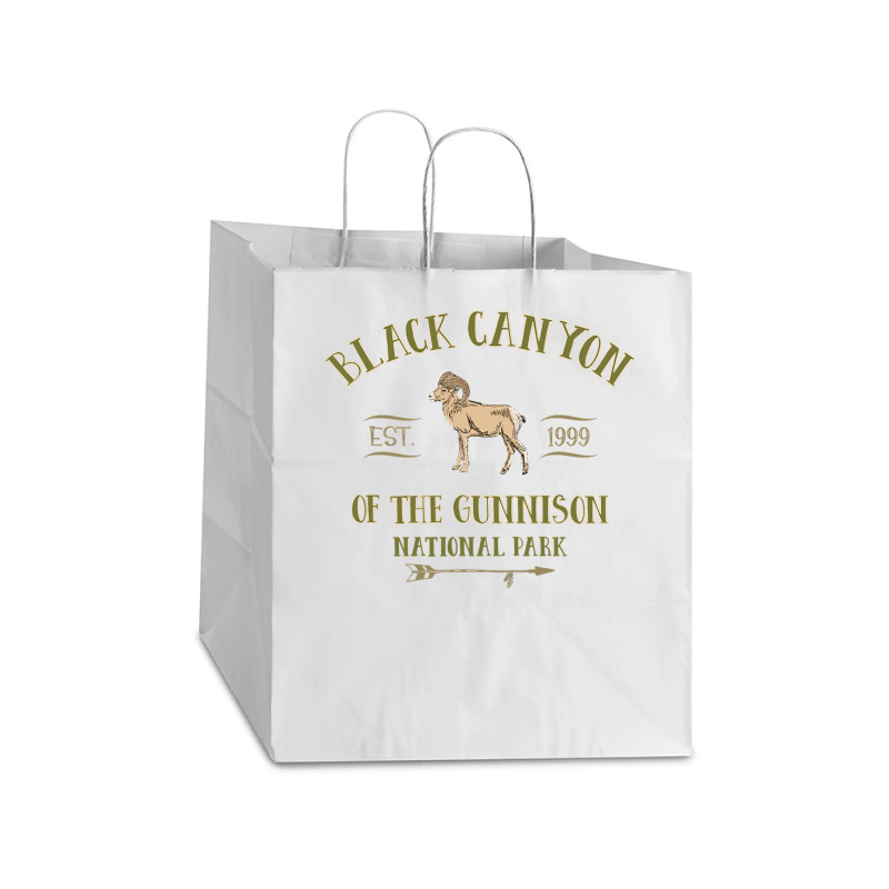 Black Canyon Of The Gunnison National Park Design T Shirt Take Out Paper Bag - 14 X 10 X 15 1/2 | Artistshot