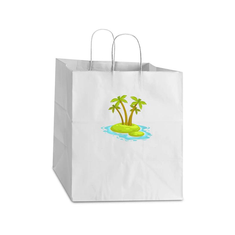 Mini Calm Island 1 Take out Paper Bag - 14 x 10 x 15 1/2 by cm-arts | Artistshot