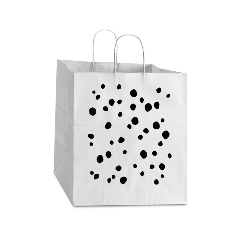 Dalmatian Dog Funny Halloween Costume Diy Pet Owner T Shirt Take Out Paper Bag - 14 X 10 X 15 1/2 | Artistshot