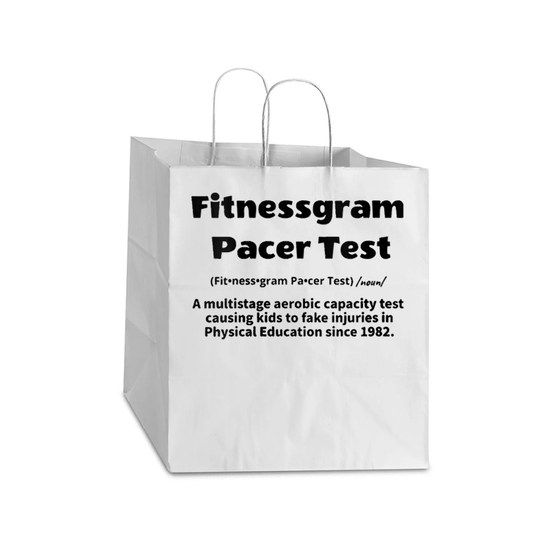 Womens Fitnessgram Pacer Test Fitness Testing V Neck T Shirt Take Out Paper Bag - 14 X 10 X 15 1/2 | Artistshot