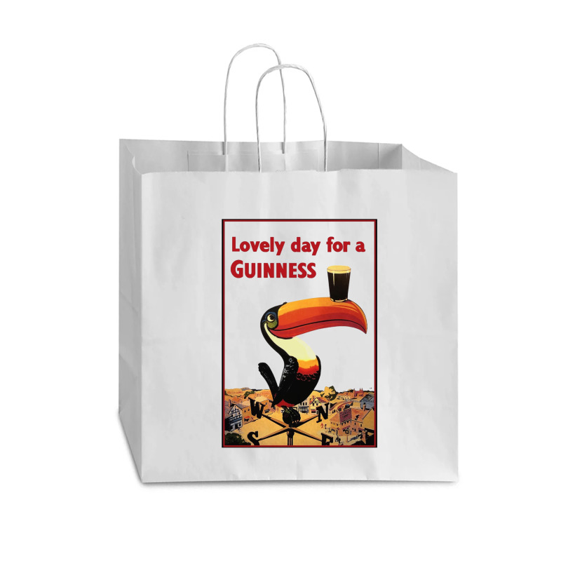 Lovely Day For A Guinness Letter Vogue Paper Bag - 16 X 6 X 12 | Artistshot