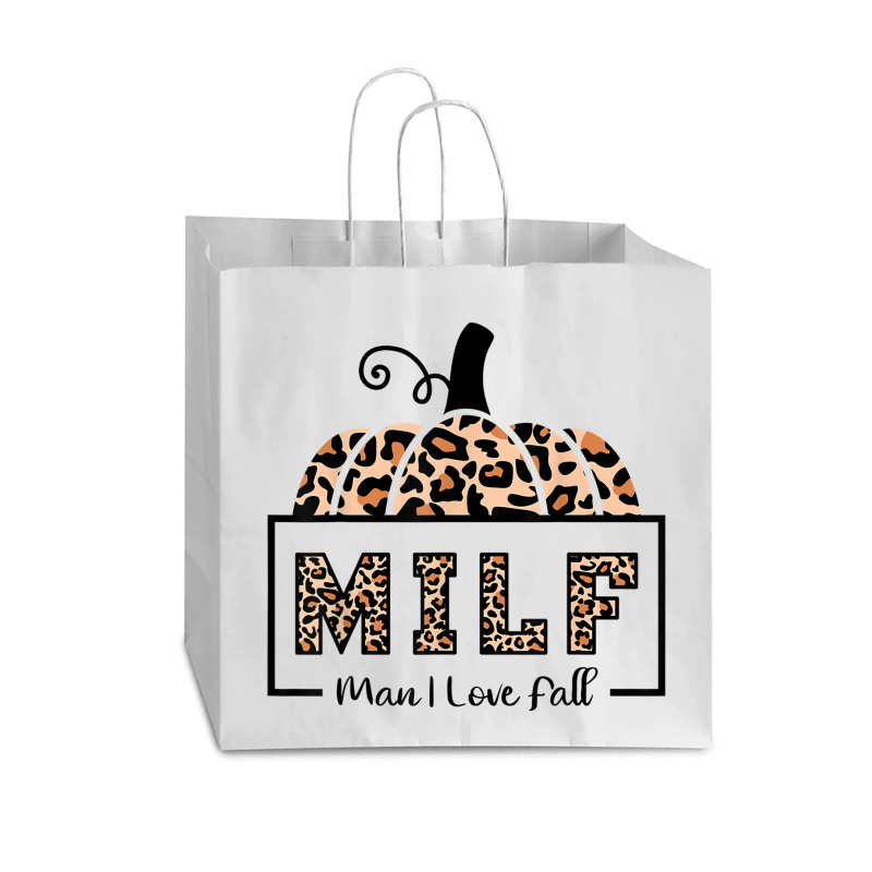 Milf Man I Love Fall Funny Woman Autumn Seasons Lover Vogue Paper Bag - 16 X 6 X 12 | Artistshot