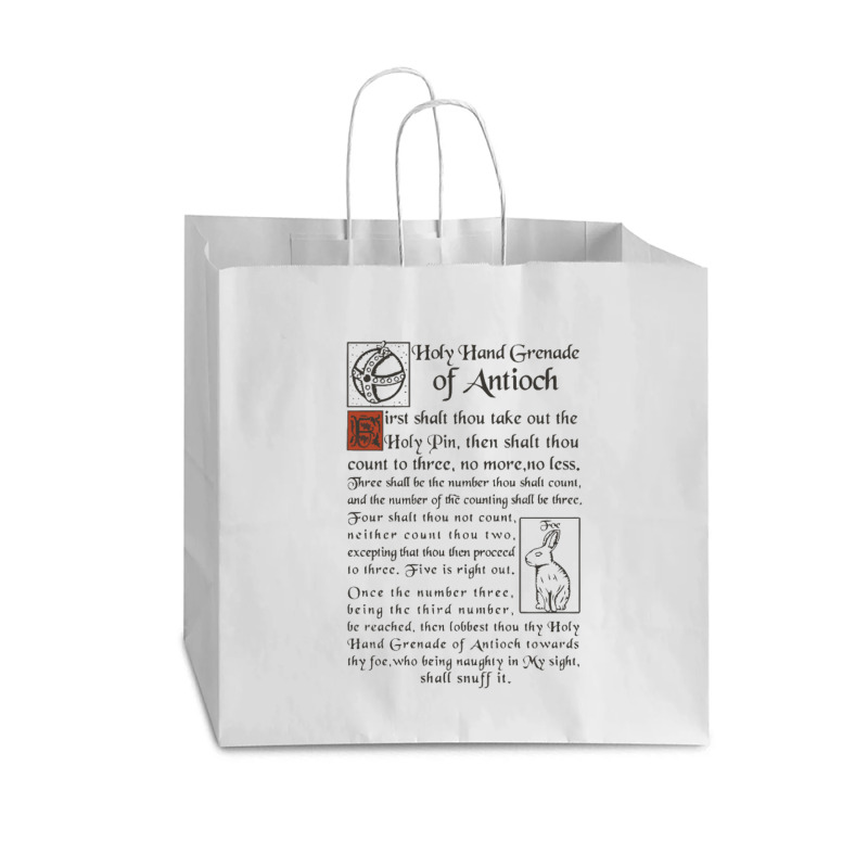 Holy Hand Grenade Script Holy Grail Vogue Paper Bag - 16 X 6 X 12 | Artistshot