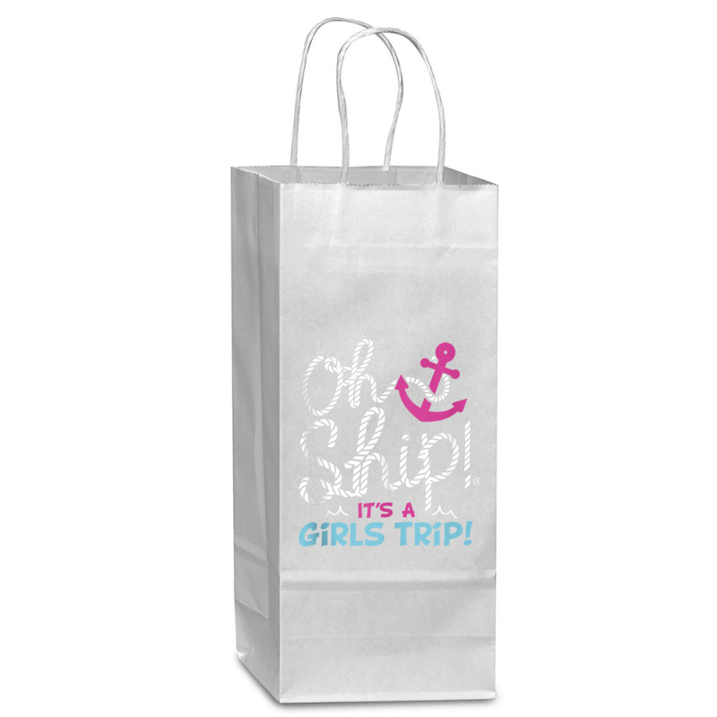 Oh Ship It's A Girlstrip   Oh Ship Cruise Tank Top Wine Paper Bag - 5 1/2 X 3 1/4 X 13 | Artistshot