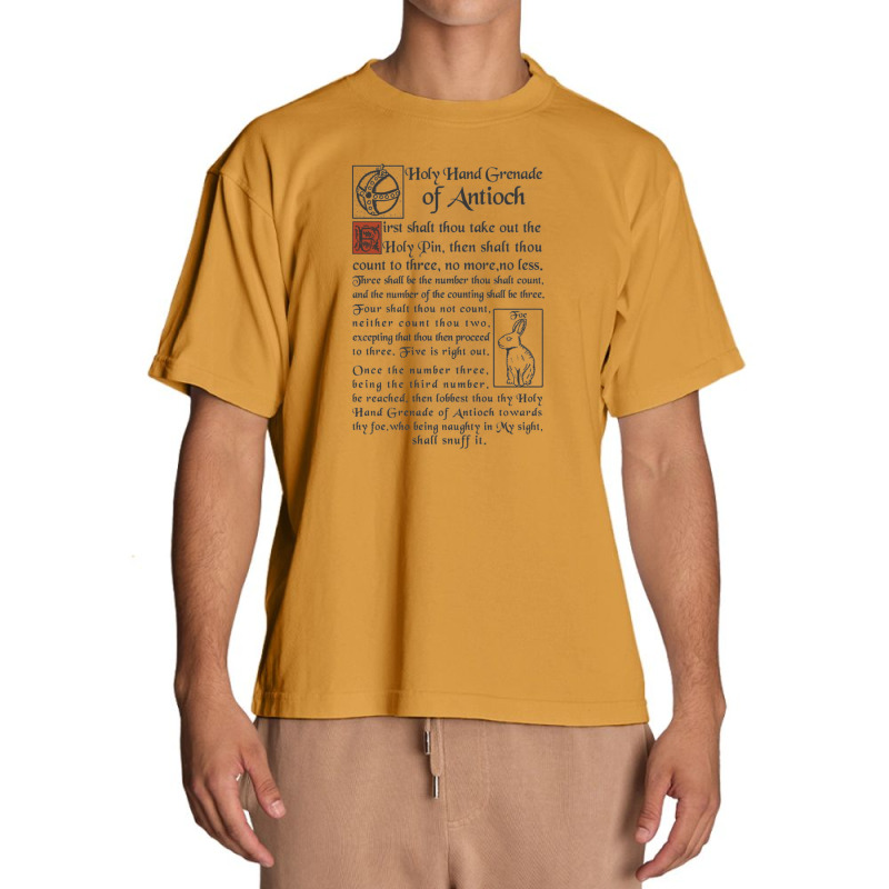 Holy Hand Grenade Script   Holy Grail Urban Heavy T-shirt | Artistshot