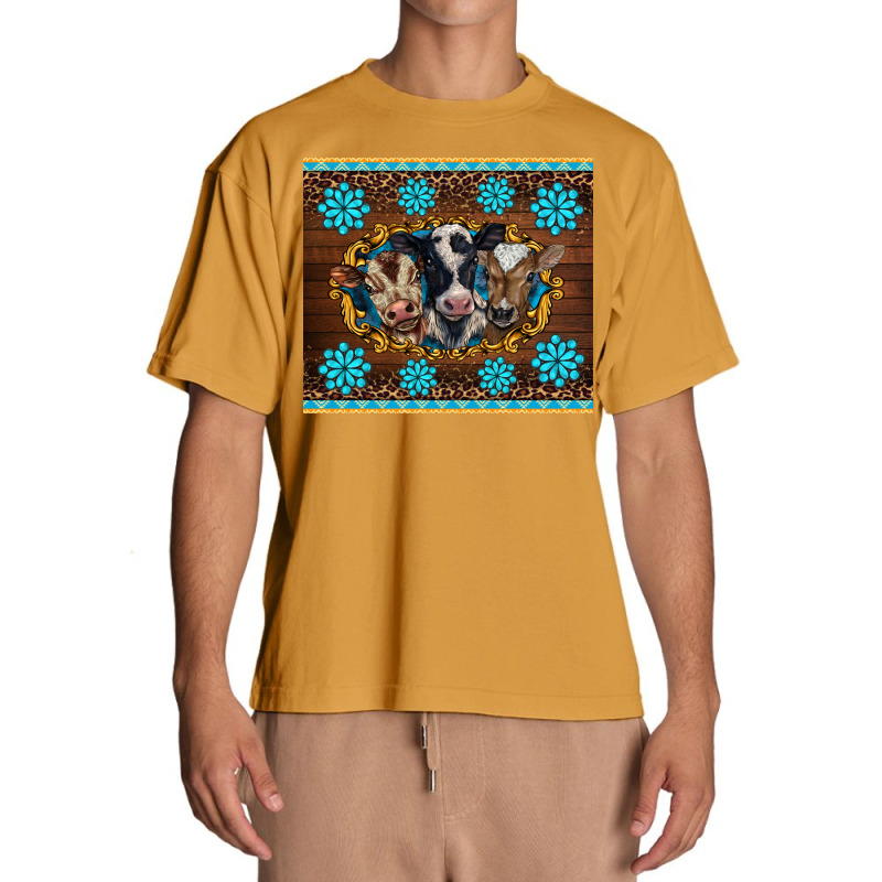 Western Baby Cow Turquoise Gemstones  Leopards Urban Heavy T-shirt | Artistshot