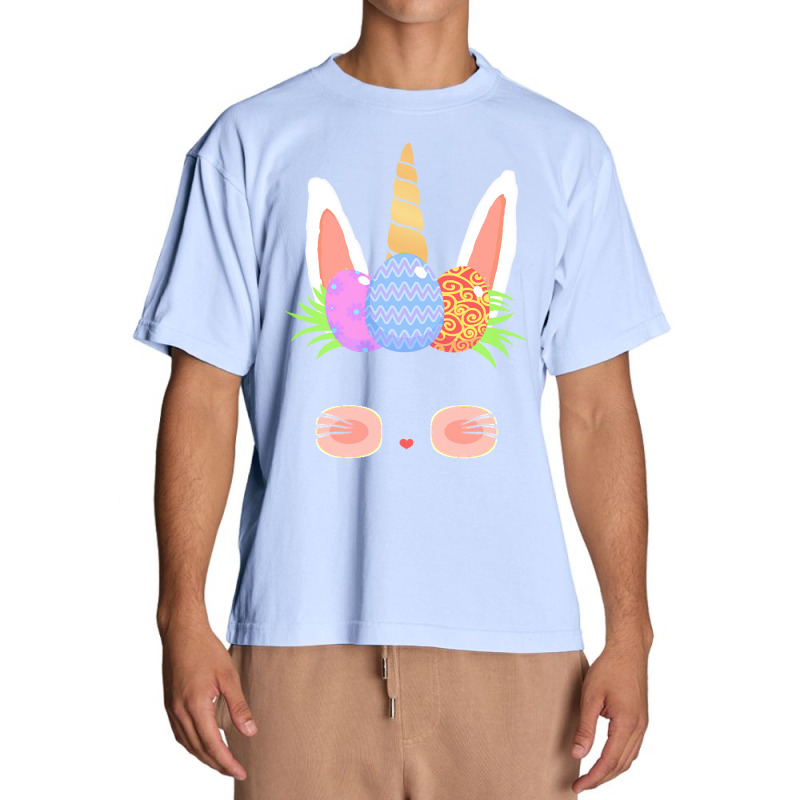 Easter Day T  Shirt Cute Easter Bunny Unicorn Eggs Gifts Kids Toddler Urban Heavy T-shirt | Artistshot