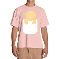 Golden Retriever Dog T  Shirt Cute Funny Golden Retriever Puppy Pocket Urban Heavy T-shirt | Artistshot