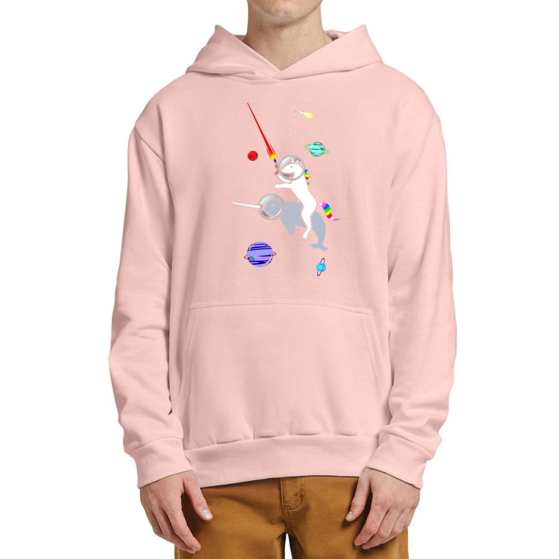 Unicorn Riding Narwhal In Space Urban Pullover Hoodie | Artistshot