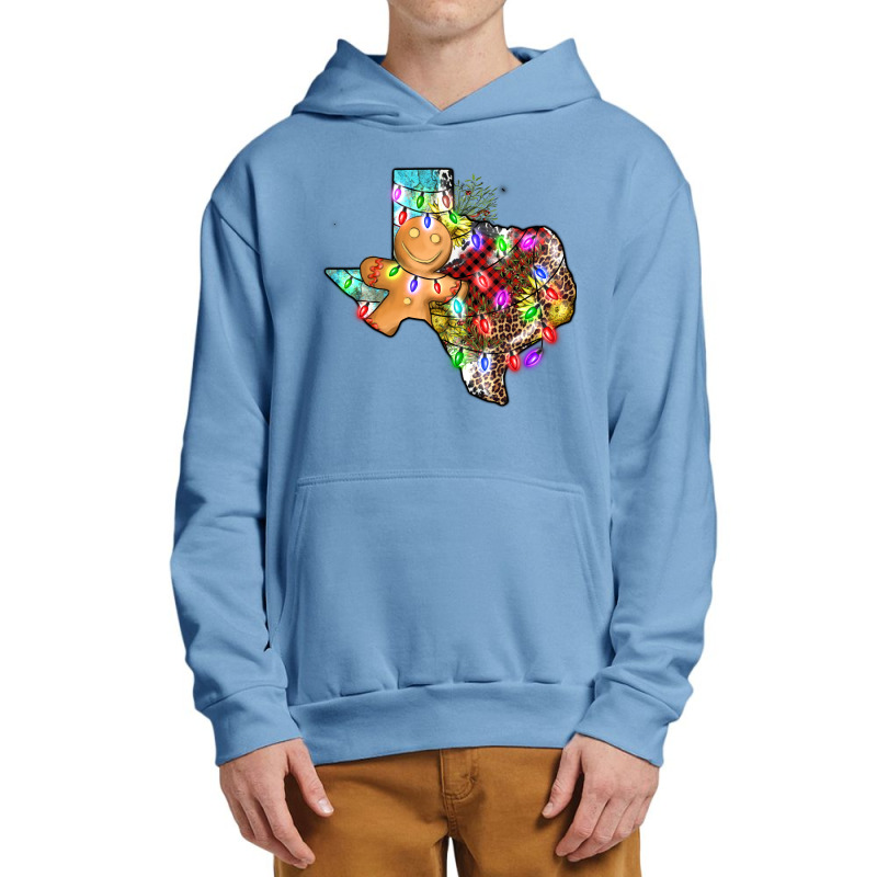 Christmas Texas Map Urban Pullover Hoodie | Artistshot