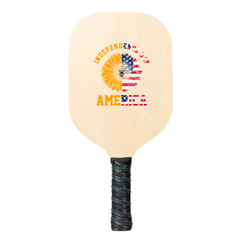 Vintage Daisy Bulldog America Independence Day Gift For All American Pickleball Paddle | Artistshot