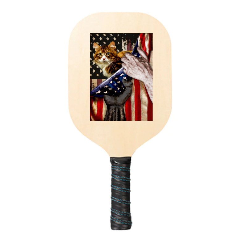 Independence Day Cat American Flag Pickleball Paddle | Artistshot