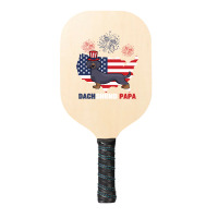 Dachshund Papa American Flag 4th Ofjuly Pickleball Paddle | Artistshot