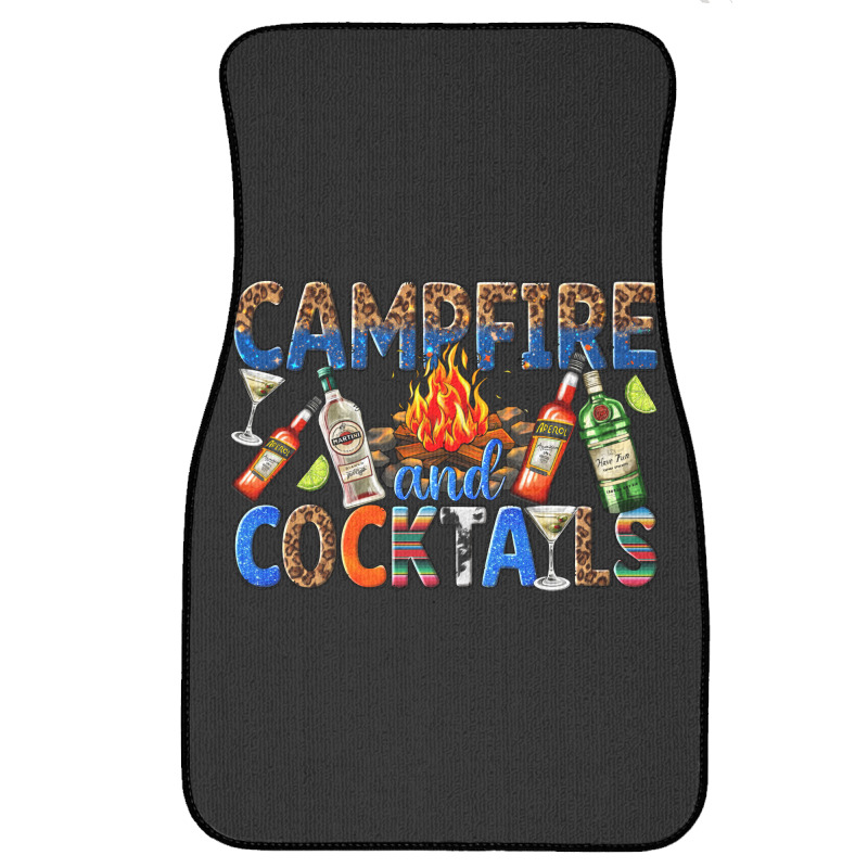 Campfire And Cocktails Front Car Mat | Artistshot