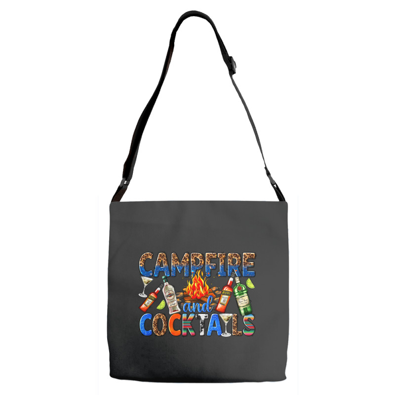 Campfire And Cocktails Adjustable Strap Totes | Artistshot