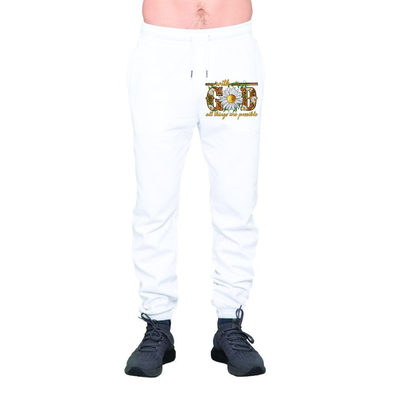 With God All Things Are Possible With Daisy Urban Sweatpant | Artistshot