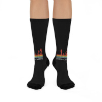 Fisherman Gear Campfire Fish Camping And Fishing Crew Socks | Artistshot