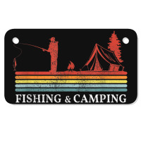 Fisherman Gear Campfire Fish Camping And Fishing Motorcycle License Plate | Artistshot