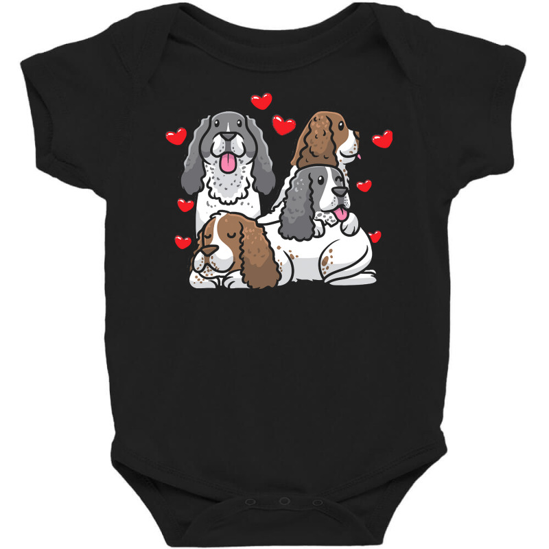 English Springer Spaniel T  Shirt English Springer Spaniel Dog Heart M Baby Bodysuit | Artistshot