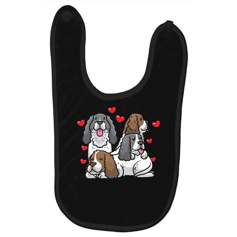 English Springer Spaniel T  Shirt English Springer Spaniel Dog Heart M Baby Bibs | Artistshot