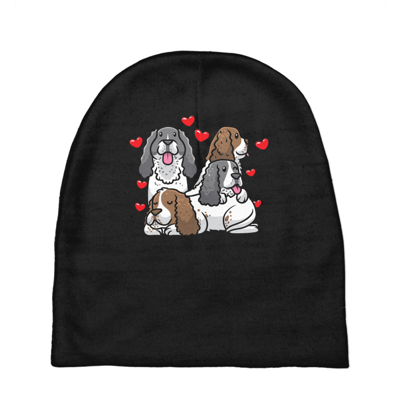 English Springer Spaniel T  Shirt English Springer Spaniel Dog Heart M Baby Beanies | Artistshot