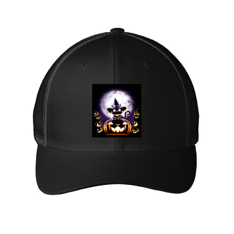 Witch Cat Night Mesh cap by RamaArt | Artistshot