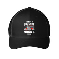 Best Truckin' Nonna Ever Usa Flag Father's Day T Shirt Mesh Cap | Artistshot