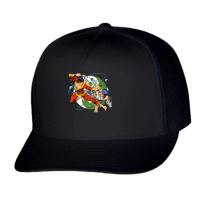 Vintage Retro Power Man Mens Funny Trucker Cap | Artistshot