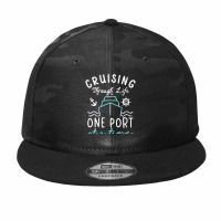 Womens Cruising Through Life One Port At A Time Cruise Squad My Favori Camo Snapback | Artistshot