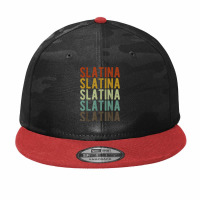 Slatina City Romania Retro T Shirt Camo Snapback | Artistshot