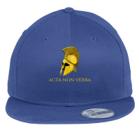 Motivational Latin Language Motto   Actions, Not Words T Shirt Flat Bill Snapback Cap | Artistshot