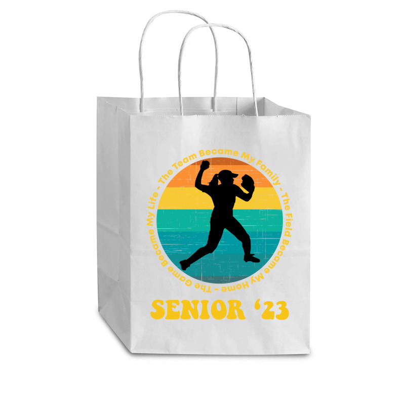 Softball Senior 2023 Senior Night Gifts High School Long Sleeve T Shir Cub Paper Bag - 8 X 4 1/2 X 10 1/4 | Artistshot