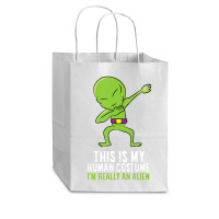 Alien Costume This Is My Human Costume I'm Really An Alien Cub Paper Bag - 8 X 4 1/2 X 10 1/4 | Artistshot