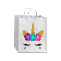 Womens Unicorn Face Halloween Costume Idea And Birthday Outfit Tank To Debie Paper Bag - 10 X 5 X 13 | Artistshot