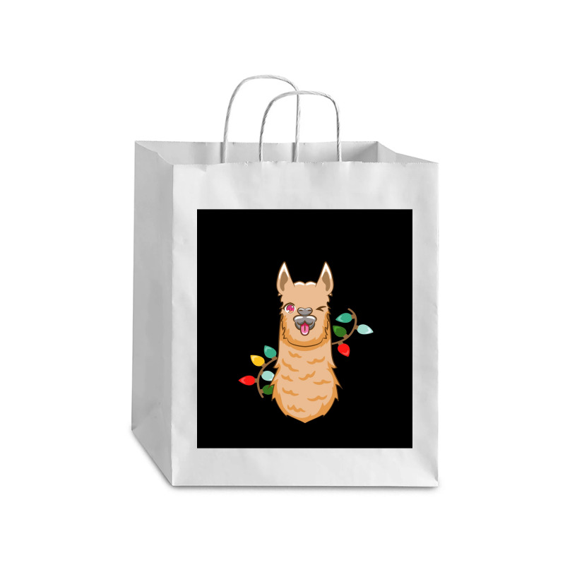 Fa La La La Llama Christmas Santa  Sleeveless Top Debie Paper Bag - 10 X 5 X 13 | Artistshot