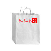 Emergency Medicine Emergency Room Nurse Er Heartbeat T Shirt Debie Paper Bag - 10 X 5 X 13 | Artistshot