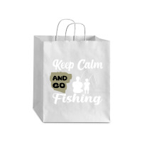 Keep Calm And Go Fishing Debie Paper Bag - 10 X 5 X 13 | Artistshot