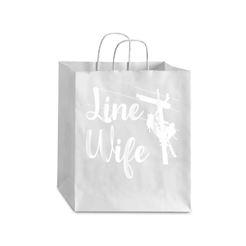 Lineman Wife Lineworker Electrician Girlfriends Debie Paper Bag - 10 X 5 X 13 | Artistshot