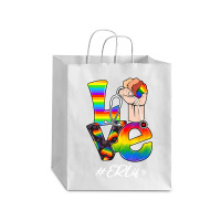 Love Er Life Nurse Lgbt Gay Pride Rainbow Flag Nursing Debie Paper Bag - 10 X 5 X 13 | Artistshot