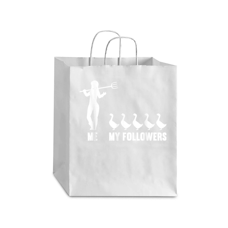 Me And My Followers Woman Ducks Duck Lover Debie Paper Bag - 10 X 5 X 13 | Artistshot