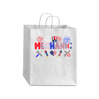 Mechanic Proud American Flag Fireworks Happy 4th Of July Debie Paper Bag - 10 X 5 X 13 | Artistshot