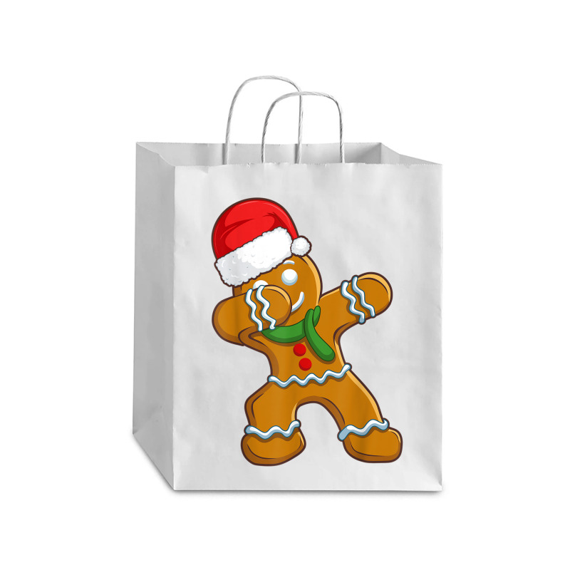 Dabbing Gingerbread Santa Christmas Kids Boys Xmas Cookie Debie Paper Bag - 10 X 5 X 13 | Artistshot